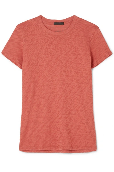 Shop Atm Anthony Thomas Melillo Schoolboy Slub Cotton-jersey T-shirt In Orange