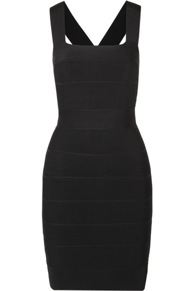 Shop Herve Leger Cutout Bandage Mini Dress In Black