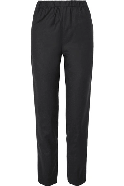 Shop Atlantique Ascoli Wool Tapered Pants In Gray