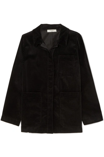 Shop Atlantique Ascoli Cotton-corduroy Jacket In Black
