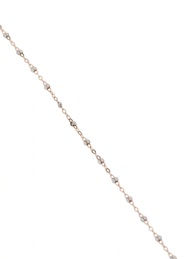 Shop Gigi Clozeau 18k Rose Gold 42 Cm Beaded Necklace In Grey