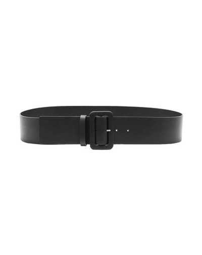 Shop 8 By Yoox Leather High Waist Belt Woman Belt Black Size M Soft Leather