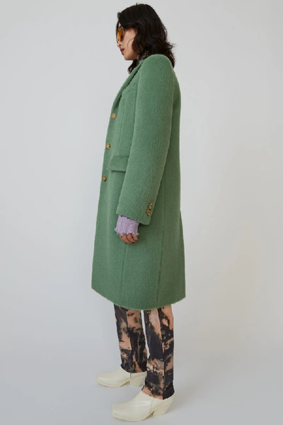 Shop Acne Studios Single-breasted Coat Dusty Green