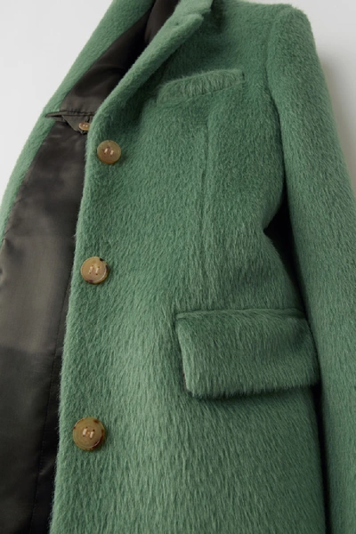 Shop Acne Studios Single-breasted Coat Dusty Green
