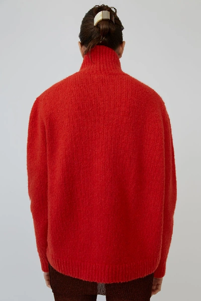 Shop Acne Studios High Neck Sweater Poppy Red