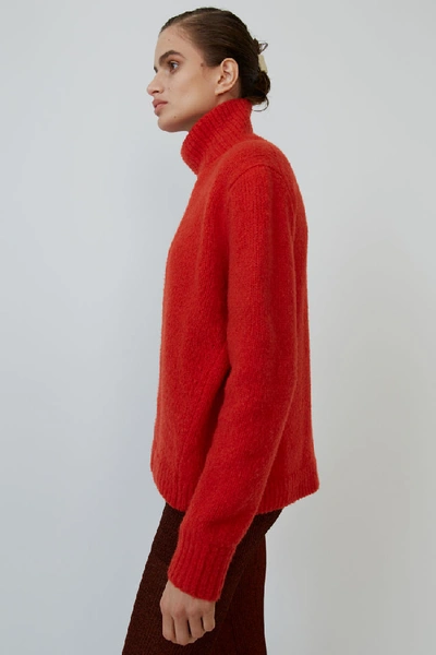 Shop Acne Studios High Neck Sweater Poppy Red