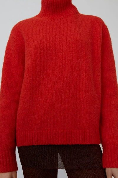 Shop Acne Studios High Neck Sweater Poppy Red