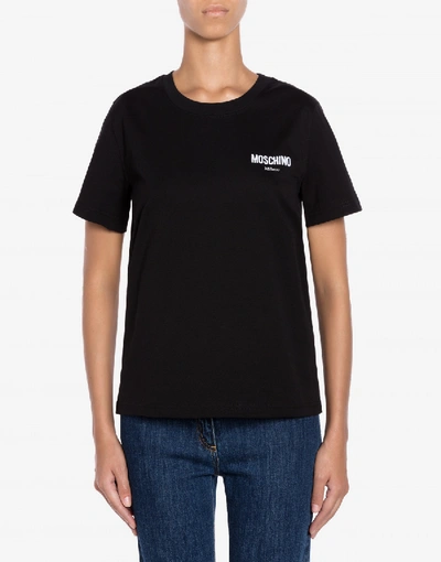 Shop Moschino Jersey T-shirt With Logo In Black