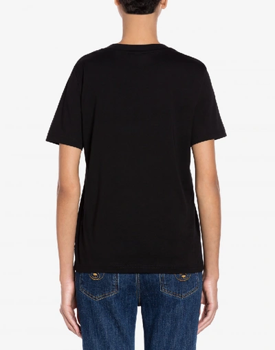 Shop Moschino Jersey T-shirt With Logo In Black