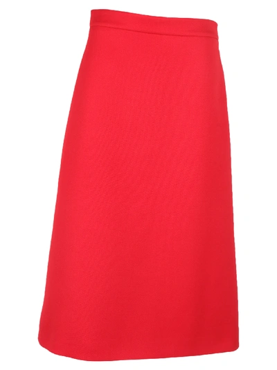 Shop Prada Skirt In Rosso