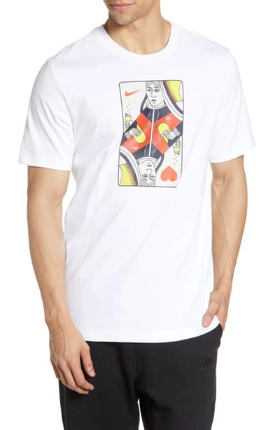 Nike Queen Card Graphic T-shirt In White/ Habanero Red | ModeSens