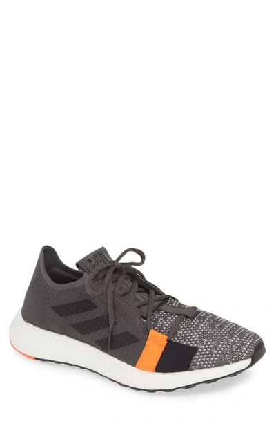 Adidas Originals Senseboost Go Running Shoe In Grey/ Core Black/ Solar Red  | ModeSens