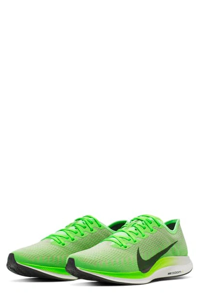 Shop Nike Zoom Pegasus Turbo 2 Running Shoe In Electric Green/ Black/ Beige