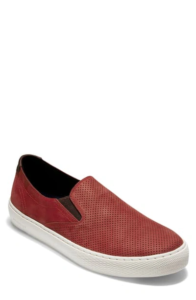 Shop Cole Haan Grandpro Deck Slip-on In Maroon Nubuck