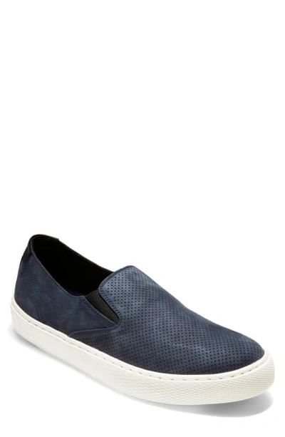 Shop Cole Haan Grandpro Deck Slip-on In Navy Nubuck