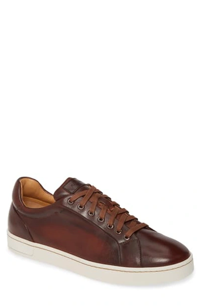 Shop Magnanni Elonso Low Top Sneaker In Tobacco Leather