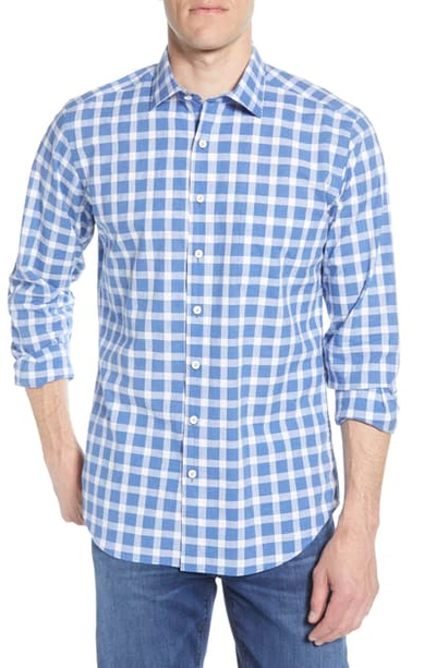 Shop Rodd & Gunn Eiffletonv Regular Fit Gingham Button-up Shirt In Bluebell