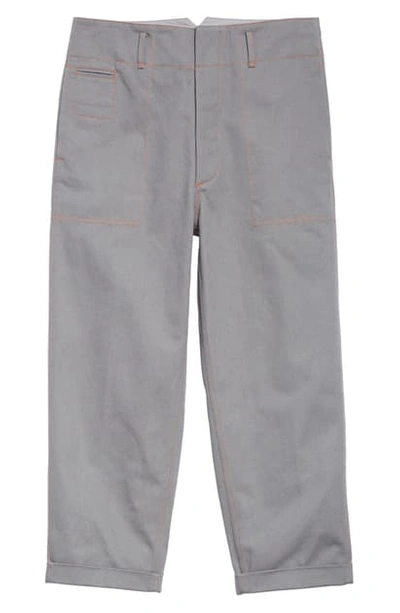 Shop Marni Drill Pants In Grey