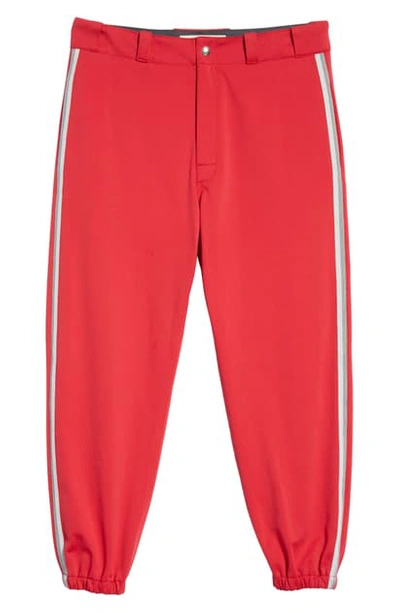 Shop Marni Techno Jersey Sweatpants In Red