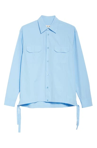 Shop Marni Workwear Shirt In Light Blue