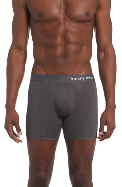 Shop Tommy John Cool Cotton Performance Trunks In Iron Grey