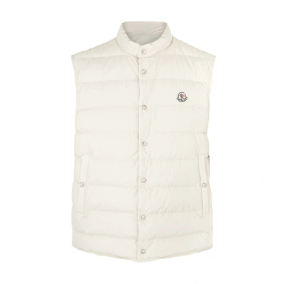 Moncler Febe Off-white Quilted Shell Gilet In Beige | ModeSens