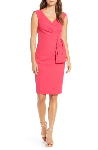 eliza j cap sleeve sheath dress