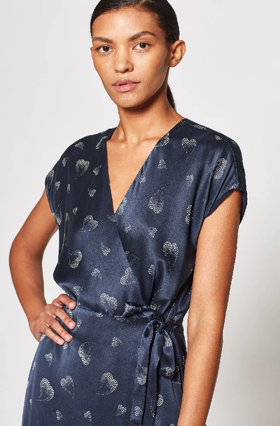 Shop Joie Bethwyn B Silk Dress In Midnight