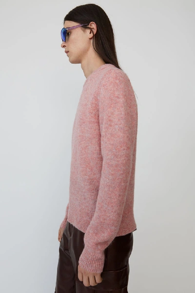 Shop Acne Studios Kai Old Pink Melange In Regular Crewneck Sweater