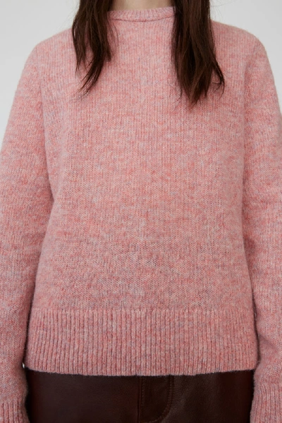 Shop Acne Studios Kai Old Pink Melange In Regular Crewneck Sweater