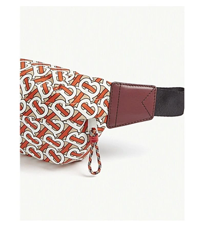 Shop Burberry Monogram Print Belt Bag In Vermillion