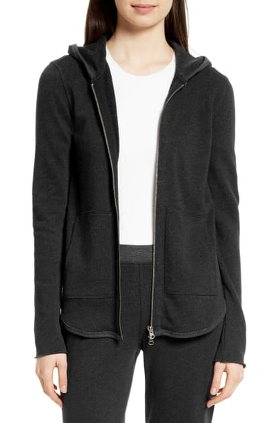 Shop Atm Anthony Thomas Melillo Front Zip Hoodie In Black