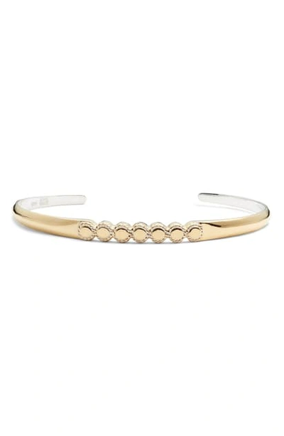 Shop Anna Beck Smooth Circle Skinny Cuff In Gold