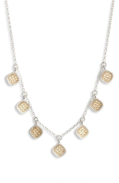 Shop Anna Beck Cushion Charm Collar Necklace In Gold/ Silver