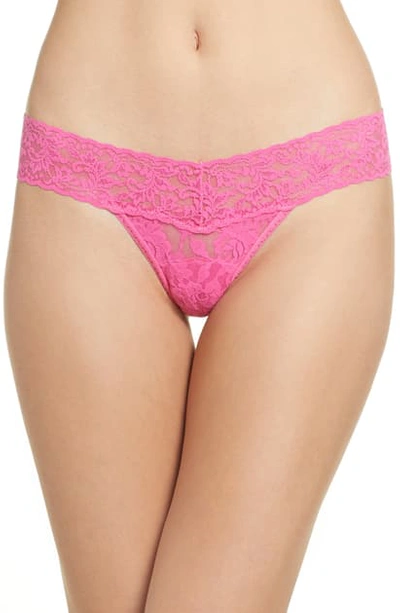 Shop Hanky Panky Low Rise Thong In Hibiscus