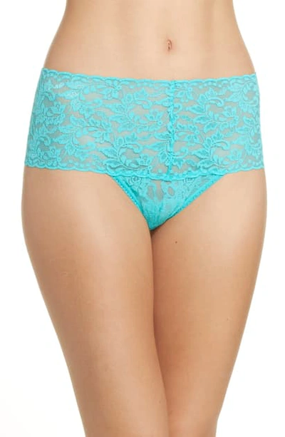 Shop Hanky Panky Retro High Waist Thong In Seafoam