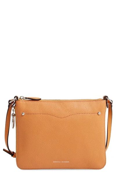 Jody Expandable Leather Crossbody Bag Yellow In Glow