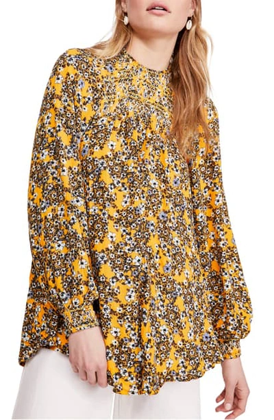 Flowers in her hair smock detail tunic top sales free people