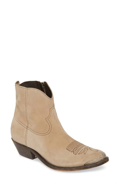 Shop Golden Goose Young Western Boot In Mud Suede