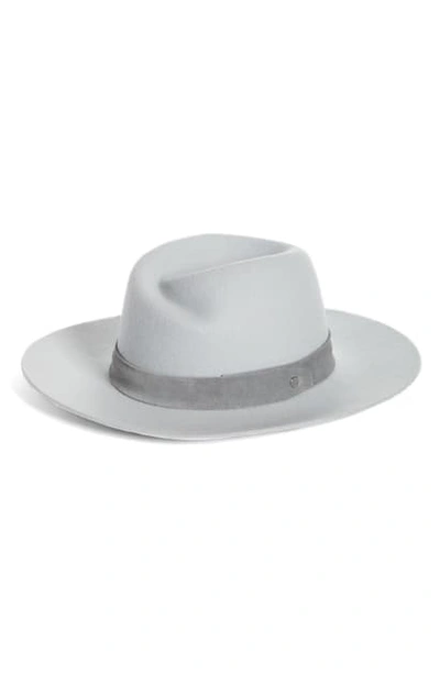 Shop Rag & Bone Zoe Wool Fedora In Light Grey