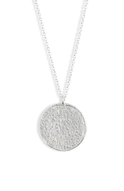 Shop Argento Vivo Medallion Necklace In Silver