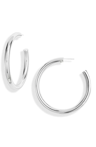 Shop Argento Vivo Large Chunky Hoop Earrings In Silver