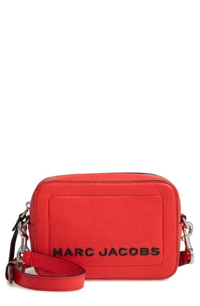 Shop Marc Jacobs The Box Leather Crossbody Bag In Geranium