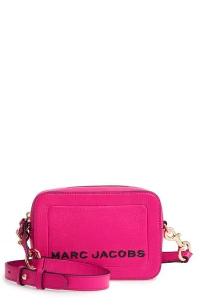 Shop Marc Jacobs The Box Leather Crossbody Bag - Pink In Diva Pink