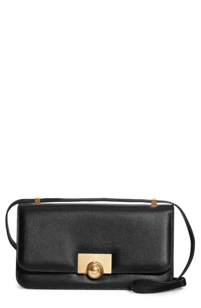 Shop Bottega Veneta Classic Calfskin Leather Shoulder Bag In Nero