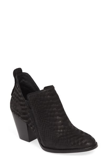 rowlan snakeskin embossed bootie