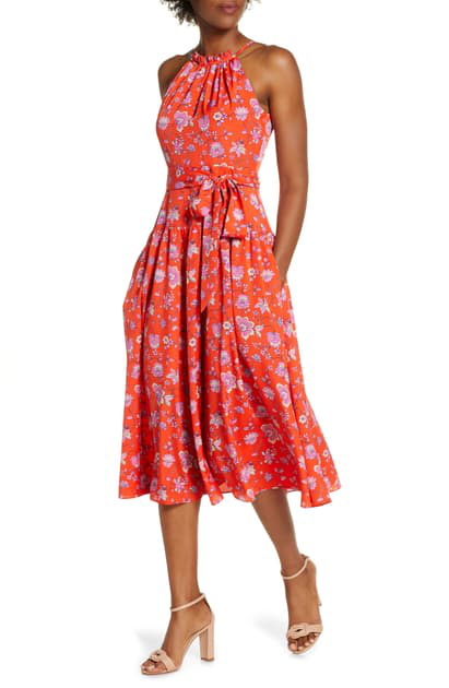 eliza j orange dress