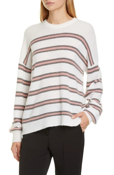 Shop Atm Anthony Thomas Melillo Stripe Cashmere Sweater In Soil Multi Stripe