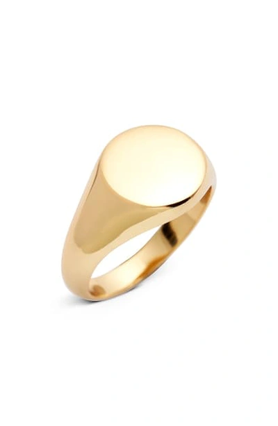 Shop Argento Vivo Signet Ring In Gold