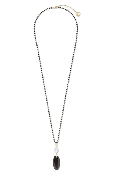 Shop Vince Camuto Evil Eye Pendant Necklace (nordstrom Exclusive) In Gold/ Crystal/ Black Agate